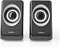 Nedis CSPR20020BK - 2.0 Stereo Speakerset - 18 Watt USB-voeding (1 set)