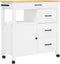 vidaXL - Keukentrolley - MONZA - 84x40x90 - cm - massief - grenenhout
