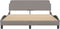 vidaXL - Bedframe - zonder - matras - stof - taupe - 160x200 - cm