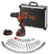 BLACK+DECKER BDCDD12 - Accuboormachine 10.8V - 2 accu's + 100 accessoires - zwart