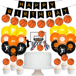 Score Groot met Onze 32-delige Basketbal Verjaardagsset - Perfect voor Feestelijke Decoraties en Taa