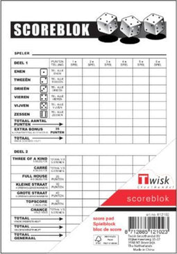 Scoreblok Yahtzee - 100 vellen