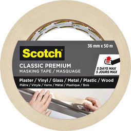 Scotch - Afplake premium classic 36mmx50m beige | 16 stuks
