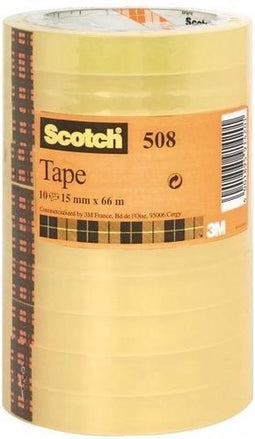 Scotch FT-5100-9664-5 5081566 Plakband Transparant (l x b) 66 m x 15 mm 10 stuk(s)