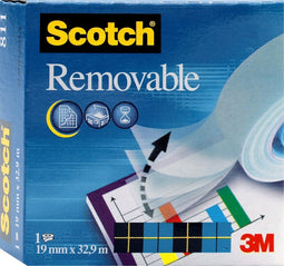Scotch® Herpositioneerbare Tape, 19 mm x 33 m