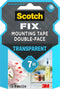 Scotch® Montagetape, transparant, 19 mm x 1.5 m