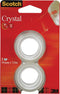 Scotch Plakband Crystal ft 19 mm x 7,5 m, blister met 2 rolletjes