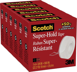 Scotch plakband Super Hold | ft 19 mm x 25 | 4 m | pak van 6 rollen