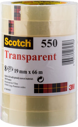 Scotch® Transparante Tape, Toren, 19 mm x 66 m, 8 Rollen/Pak