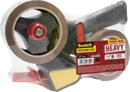 Scotch - verpakkingse Heavy ft 50 mm x 66 m bruin | 2 rollen met Pistol Grip dispenser