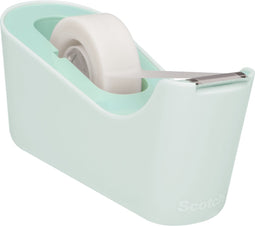 Scotch verzwaarde plakbandafroller inclusief 1 rol Scotch magic tape | muntgroen