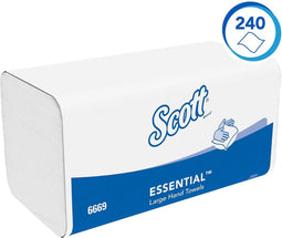 Scott - Handdoek 6669 ess. i-vouw 1-lgs 20x32cm wit