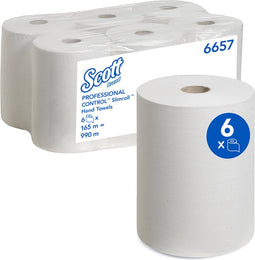 Scott - Handdoekrol 6657 slimroll 1laags 165m wit