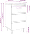 vidaXL - Nachtkastje - 40x35x69 - cm - bewerkt - hout - bruin - eikenkleur
