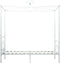 vidaXL - Hemelbedframe - metaal - wit - 100x200 - cm