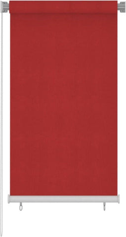 vidaXL - Rolgordijn - voor - buiten - 80x140 - cm - HDPE - rood