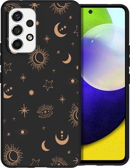 iMoshion Hoesje Geschikt voor Samsung Galaxy A53 Hoesje Siliconen - iMoshion Design hoesje - Zwart / Stars Sky