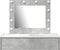 vidaXL - Wandplank - Make-uptafel - met - LED-verlichting - in - Betonnen - Grijs