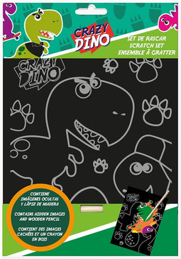Scratch Kunst Crazy Dino