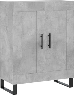 vidaXL - Dressoir - 69,5x34x90 - cm - bewerkt - hout - betongrijs