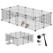 Eugad Modulaire Omheining voor Kleine Huisdieren Zwart 142 x 72 x 36 cm