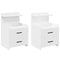 Nachtkastjes 2 st met 2 lades 40x36,5x62 cm wit