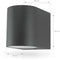 LEDVION - LED Wandlamp - GU10 - IP54 - Antraciet