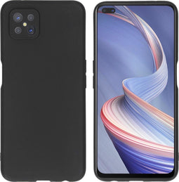 iMoshion Hoesje Geschikt voor Oppo Reno4 Z 5G Hoesje Siliconen - iMoshion Color Backcover - Zwart