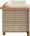 vidaXL - Tuinbank - 3-zits - met - kussens - poly - rattan - beige