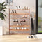 vidaXL - Schoenenrek - 65x24x117 - cm - bewerkt - hout - grijs