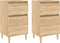 vidaXL - Nachtkastjes - 2 - st - 40x35x70 - cm - bewerkt - hout - sonoma - eikenkleurig