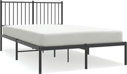 vidaXL - Bedframe - met - hoofdbord - metaal - zwart - 120x190 - cm