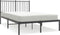 vidaXL - Bedframe - met - hoofdbord - metaal - zwart - 120x190 - cm