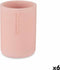 Tandenborstelhouder Roze Hars 7,8 x 10,5 x 7,8 cm (6 Stuks)