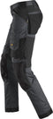 Snickers AllroundWork Stretch Werkbroek 6341 - Standaard werkbroek - Full stretch met KneeGuard® Pro - Staalgrijs/Zwart - 56
