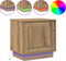 vidaXL - Nachttafel - met - LED - Verlichting - in - Artisan - Eiken - 44x34,5x45 - cm