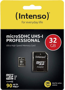 SD Micro SD Card 32GB Intenso SD-HC UHS-I Professional