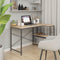 vidaXL - Computerbureau - 110x72x70 - cm - bewerkt - hout - zwart - en - eikenkleurig