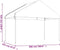 vidaXL - Prieel - met - dak - 11,15x4,08x3,22 - m - polyetheen - wit