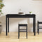 vidaXL - Eettafel - 110x55x75 - cm - massief - grenenhout - zwart