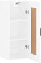 vidaXL - Wandkast - 34,5x34x90 - cm - bewerkt - hout - wit
