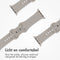imoshion Siliconen⁺ bandje - Geschikt voor Apple Watch 1, 2, 3, 4, 5, 6, 7, 8, 9, 10 (42 mm), SE - 38/40/41 mm - Grijs - S/M