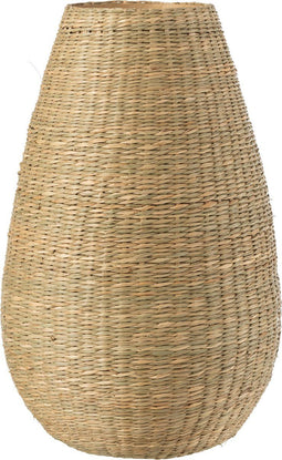 J-Line Vaas Large Decoratief Zeegras/Bamboe Naturel - 46 cm hoog
