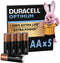 Duracell Optimum AA - alkaline batterijen - tot 200% langere levensduur - 5 stuks