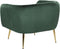 LACONIA - Fauteuil - Groen - Fluweel