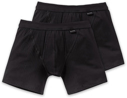 Schiesser Authentic - Heren Boxershort - 2-pack - Zwart (2 stuks)