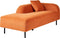 LE CRAU - Chaise longue - Oranje - Rechtszijdig - Fluweel