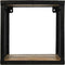 Wandplank Brixton - 30x30 cm - mangohout/ijzer