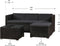 Juskys Punta Cana - Loungeset - Polyrattan - Zwart