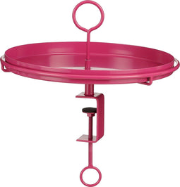 Mica Decorations Aston - Dienblad met Klem - H30 x Ø31 cm - Metaal - Fuchsia